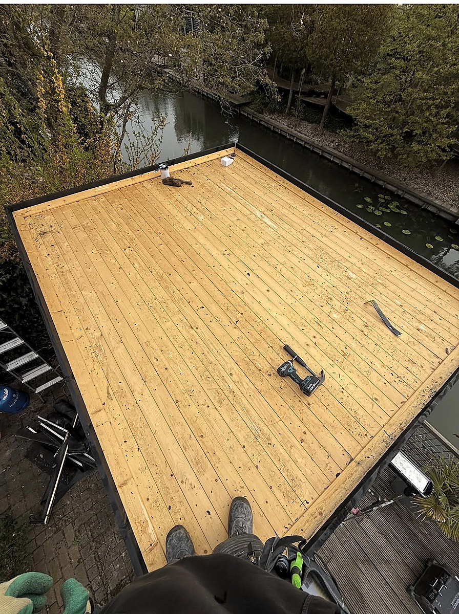 Dakisolatie plat dak voorbereiding